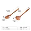 Nuevo Producto Creativo: Espátula antiadherente de madera de acacia extra larga y engrosada con mango largo, Espátula para champiñones dos en uno, Espátula de esquina de teca, Transfronterizo