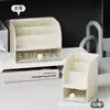 Caja de almacenamiento de escritorio tipo cajón, soporte para bolígrafos para estudiantes, estante de almacenamiento para estación de oficina, caja organizadora de papelería de escritorio de acrílico