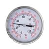 Termômetro industrial axial bimetálico tipo ponteiro de aço inoxidável para forno de churrasco, forno, disco de caldeira