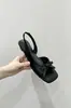Sandalias romanas Chuyuji de estilo francés, elegantes, de punta cuadrada, cómodas, con lazo, de punta abierta, con tacón de cuña, estilo dulce, zapatillas de verano para mujer