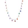 925 prata esterlina cor redonda zircão colar feminina simples nicho design moda jóquer personalidade clavícula cadeia 7438g