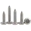 Tornillos autorroscantes de cabeza redonda y avellanada Torx de acero inoxidable ISO7380 para paneles de muebles M2-M6 con tornillos de seguridad post
