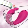 Novo Produto App Ovo Vibratório Vestível com Controle Remoto Sem Fio para Inserção no Corpo, Vibração Dupla, Brinquedo para Adulto Feminino, Atacado