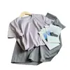 Camiseta de Algodón-Lyocell Ligera de Alta Calidad Hecha en Fábrica, Cuello Redondo, Hombro Normal, para Mujer, Verano, Secado Rápido, Antibacteriana, Manga Corta