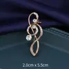 Moda Europea y Americana Broche de Lujo de Alta Gama Corsage Creativo de Nota Pin para Ropa Accesorios para Ropa Símbolos Musicales Femeninos
