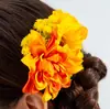 Joyería Europea y Americana Estilo Étnico Bohemio Peine para el Cabello de Flores Artificiales Pasador Lateral Atmosférico Pasador de Flor