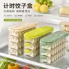 Caixa de Armazenamento de Dumpling Congelado para Porta Lateral de Geladeira, Organizador de Compartimentos Multi-Estilo, Caixa de Dumpling Economizadora de Espaço