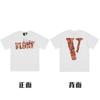En stock Vlone High Street Big V Mariposa Letra Calavera Esqueleto Limitado Big V Colección Casual Camiseta de Manga Corta para Hombres y Mujeres