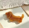 2026 Novo Presilha de Cabelo Fofa de Acetato Dachshund para Mulheres Presilha Lateral Presilha para Franja Fios Soltos na Testa Presilha de Bico de Pato Acessórios de Cabelo