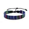 Pulsera Dopamina Multicolor Estilo Étnico Original Pulsera de Tela Tejida a Mano Pulsera de Algodón y Lino Accesorios para Ropa