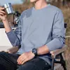 Camiseta de Manga Larga Pesada 100% Algodón para Hombre, 270g, Nuevo Estilo Primavera y Otoño 2026, Camiseta Base Juvenil, Corte Holgado, Ropa Interior, Camisa de Otoño para Hombre