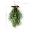 Nuevo árbol de Navidad invertido estilo americano pino de Norfolk corona navideña decoración de puerta principal con adorno colgante de lazo burdeos transfronterizo