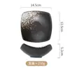 Vajilla Japonesa Transfronteriza Plato para Sushi Sashimi Plato Cuadrado Profundo Plato para Comida Postparto Comercial B&B Plato para Restaurante Especializado Plato para Platos Fríos