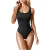 Comercio Exterior Transfronterizo Europeo y Americano Amazon Verano Aliexpress Mono Ajustado sin Mangas con Cuello en U para Mujer