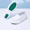Sapatos de Enfermeira de Couro para Mulheres, com Solado Macio, Respiráveis, Amortecimento de Ar Embutido, Confortáveis e Não Cansativos para os Pés, Sapatos Médicos, Sapatos de Enfermeira para Todas as Estações