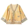 Novidade Outono Chinoiserie Tops Bordados Pesados com Pedraria Nova Moda Gola V Jaquetas Elegantes para Mulheres N8026