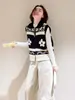 Chaleco Tejido Jacquard Fair Isle Retro para Mujer, Ropa de Exterior de Primavera, Top de Capa Muy Elegante