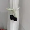 Novos Prendedores de Cortina com Fechos Magnéticos de Pérola, Cordas Prendedoras de Cortina Voil Tulipa, Acessórios Criativos para Decoração de Cortinas, Cordas para Recolher Cortinas