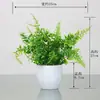 Decoración de Planta Verde Artificial Planta Pequeña en Maceta Flor de Plástico Flor Falsa Juego de Arreglo de Flores Artificiales Decoración de Bonsái Arreglo de Flores para el Hogar Planta en Maceta