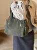 Bolso Tote de Gran Capacidad de Nicho para Mujer 2025 Nuevo Vintage para Viajes Diarios Bajo el Brazo Bolsa para Motocicleta con Múltiples Bolsillos Bolso de Hombro Cruzado