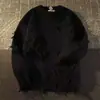 Tejidos Rotos de Punto Estilo Retro Americano High Street para Hombres y Mujeres en Otoño e Invierno Estilo Perezoso Ins Diseño de Alta Gama Tejidos de Punto de Nicho