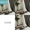 Estilo Perezoso Patrón Vertical Calcetines Grises Apilados Calcetines de Pantorrilla para Mujer Verano Delgados de Moda Retro Medias Marrones