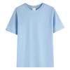 Transfronteriza de Alta Calidad 230g Color Puro Algodón Pesado Cuello Redondo Camiseta Holgada Regular Casual Suelta Transpirable Manga Corta