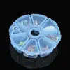 Caja de plástico redonda creativa con 8 cuentas, caja de almacenamiento de escritorio, caja redonda de plástico para bricolaje, caja de joyería de diamantes para teléfono móvil