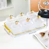 Plato de fruta ligero de lujo para el hogar, sala de estar, mesa de centro, bocadillos, bolsillo para bocadillos, plato de dulces de alta calidad, caja de almacenamiento de frutas secas