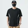 Camiseta de Manga Corta para Hombre Tallas Grandes Verano 2026 Nueva Ropa Holgada para Hombre Moderna Versátil Estilo Hong Kong Transpirable Casual para Hombre