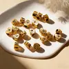Contas para Joias Banhadas a Ouro 18K, Acessórios de Pingente para Colar, Contas Espaçadoras de Coração com Furo Passante, Charms para Pulseiras e Colares, Acessórios Versáteis