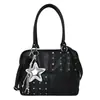 Bolso de Mano Nuevo de Remaches para Mujer Verano 2026, Cuadrado Gran Capacidad Versátil para Viajar al Trabajo Dulce Fresco Personalidad Simple Bolso de Hombro