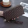Billetera Larga Unisex 2026 con Doble Cremallera, Billetera de Moda Estampada, Billetera de Cuero de Doble Capa, Bolso de Mano de Gran Capacidad