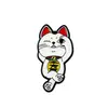 2026 Nuevo Broche Metálico de Dibujos Animados Forma de Gato de la Suerte Insignia de Personalidad Creativa Accesorios Decorativos Versátiles Transfronterizo