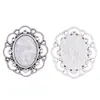 Joia de Liga Metálica Popular Transfronteiriça, Pingente Base Oval Pedra do Tempo Acessório DIY, Diâmetro Interno 18*25mm