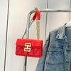 Bolso vintage para mujer, moderno, cuadrado, pequeño, con cadena, informal, estilo coreano, estilo occidental, bandolera para mujer 2024