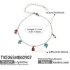 Cadena de collar con colgante de circonita cúbica en forma de lágrima inspirada en la dopamina, superventas europea y americana, conjunto de pulsera y tobillera de joyería minimalista y versátil para mujer