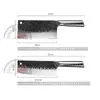 Cuchillo de Cocina Forjado a Mano, Cuchillo para Rebanar, Cuchillo para Cortar Carne, Cuchillo para Verduras de Acero Inoxidable, Cuchillo para Huesos, Cuchillo de Chef Yangjiang