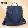 Mochila Antirrobo para Mujer 2025 Nuevo Estilo Casual Mochila de Cuero Suave para Mujer Gran Capacidad Multifuncional Mochila de Viaje Escolar