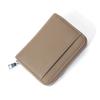 Cartera de Mujer de Piel Vacuna de Capa Superior Japonesa Corta de Cuero Genuino con Capa de Partición RFID Monedero para Monedas Tarjetero