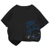 Camiseta de Algodão Puro Manga Curta para Meninas Estilo Novo 2025 Verão Infantil Solta Gola Redonda Meia Manga Tendência para Meninas Mais Velhas