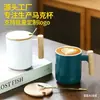 Taza Creativa Retro de Cerámica con Asa de Madera Taza de Café para Oficina Vaso de Agua Recuerdo de Evento de Apertura Logotipo Impreso