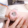 Reloj popular de gelatina transparente de comercio exterior para niños y niñas, moderno estilo coreano, simple, impermeable, deportivo, electrónico para estudiantes de secundaria