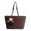 Bolsa Grande Acolchoada com Diamantes Feminina 2026 Primavera Novo Estilo Moda Corrente Bolsa de Ombro Único Bolsa de Mão para Compras Bolsa Tote