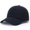 Gorra de béisbol para hombre de mediana edad, nueva, de lana gruesa y cálida de invierno, de algodón, resistente al viento y con protección para los oídos.