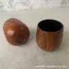 Taza de Barriga de Madera para Whisky, Taza de Barriga de Madera de Azufaifo, Taza de Madera Estilo Japonés, Taza de Barriga Cocida al Carbón, Taza de Cerveza Carbonizada, Taza de Madera