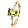 Anillo de Plata de Ley S925 con Piedra Natural de Color para Mujer, Amatista Amarilla, Topacio, Granate, Cubo de Azúcar, Simple Live Nuevo Venta al por Mayor