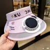 Carregamento Solar + Carregamento USB Uso Duplo Chapéu Ventilador de Orelha de Coelho Proteção Solar de Aba Larga para Uso Externo Ajustável