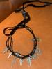 Collar de cruz oscura europea y americana que combina con todo, nuevo collar de verano con borlas elegantes y correa de cuello con cordones, cadena de clavícula sexy.
