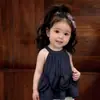 Pantalones para Niña 2026 Verano Nuevos Estilo Coreano para Niños Encaje Plisado Casual Pierna Ancha Pantalones Transpirables Anti-Mosquitos para Niñas